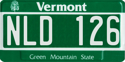 VT license plate NLD126