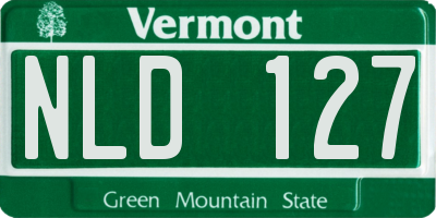 VT license plate NLD127