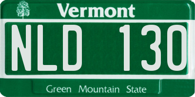 VT license plate NLD130