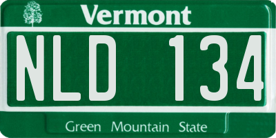 VT license plate NLD134