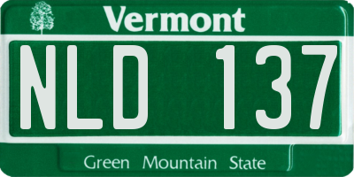 VT license plate NLD137