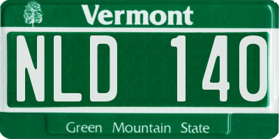 VT license plate NLD140