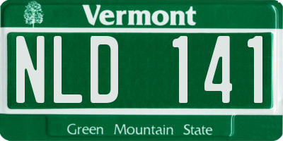 VT license plate NLD141