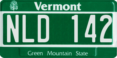 VT license plate NLD142