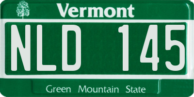 VT license plate NLD145