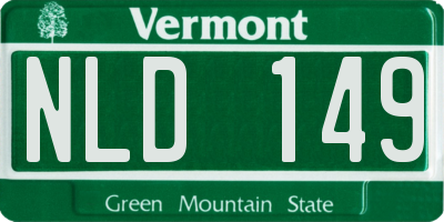VT license plate NLD149
