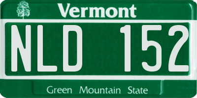 VT license plate NLD152