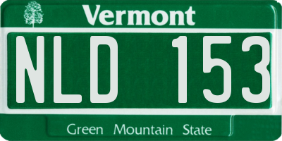 VT license plate NLD153