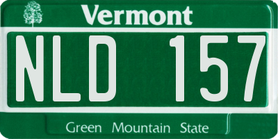 VT license plate NLD157