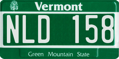 VT license plate NLD158