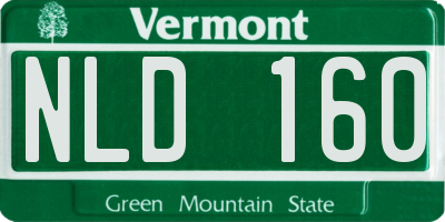 VT license plate NLD160