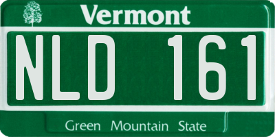 VT license plate NLD161