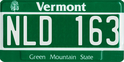 VT license plate NLD163