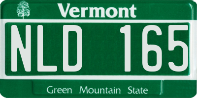 VT license plate NLD165