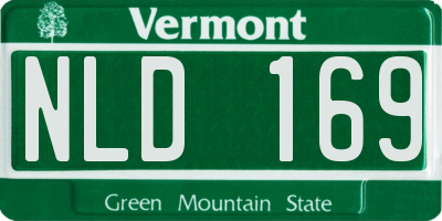VT license plate NLD169