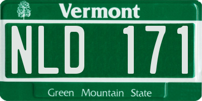 VT license plate NLD171