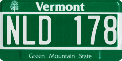 VT license plate NLD178