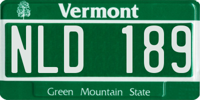 VT license plate NLD189
