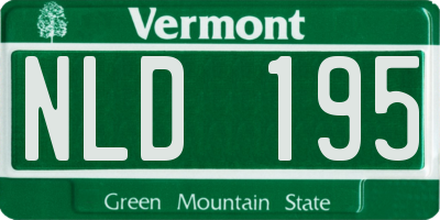 VT license plate NLD195