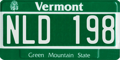 VT license plate NLD198