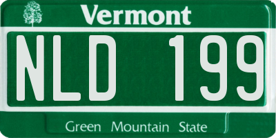 VT license plate NLD199
