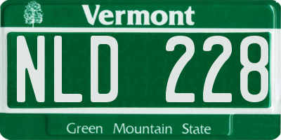 VT license plate NLD228