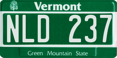 VT license plate NLD237