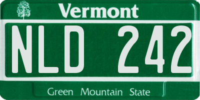 VT license plate NLD242