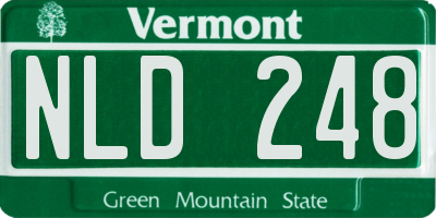 VT license plate NLD248