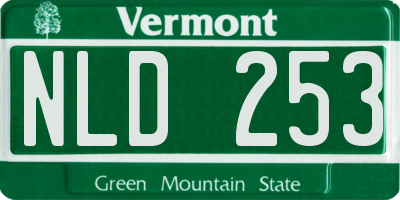 VT license plate NLD253