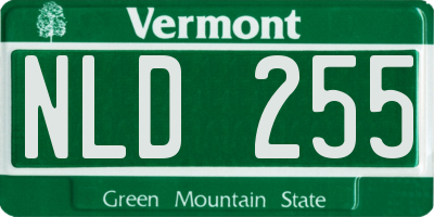 VT license plate NLD255