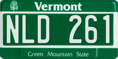 VT license plate NLD261