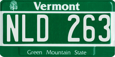 VT license plate NLD263