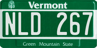 VT license plate NLD267