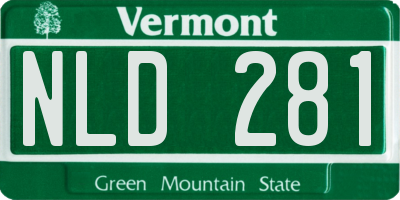 VT license plate NLD281