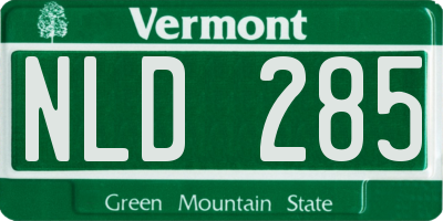 VT license plate NLD285