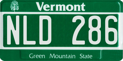VT license plate NLD286