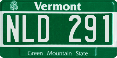 VT license plate NLD291