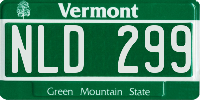 VT license plate NLD299