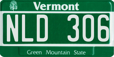 VT license plate NLD306