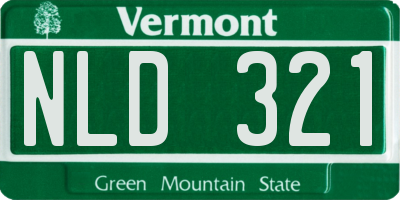 VT license plate NLD321