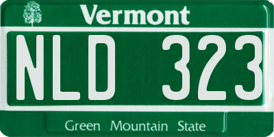 VT license plate NLD323