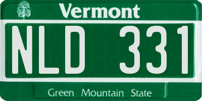 VT license plate NLD331