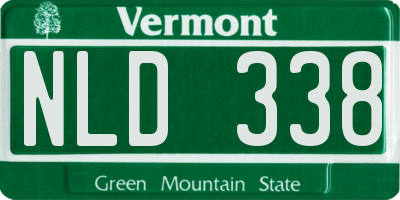 VT license plate NLD338