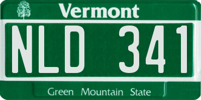 VT license plate NLD341
