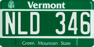 VT license plate NLD346