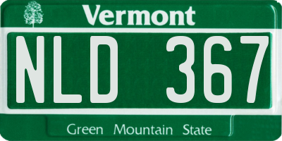 VT license plate NLD367