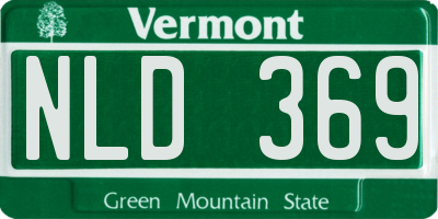 VT license plate NLD369