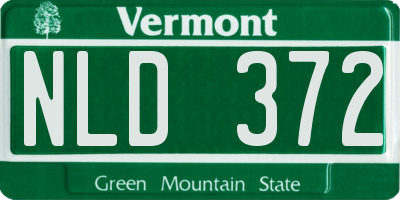 VT license plate NLD372
