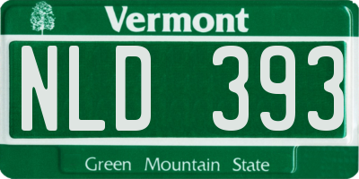 VT license plate NLD393